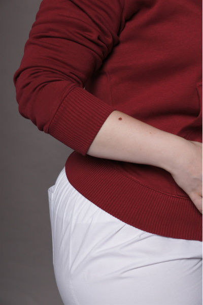 Stehkragenjacke carestin, Farbe: bordeaux, Größe: 5XL