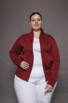 Stehkragenjacke carestin, Farbe: bordeaux, Größe: 5XL