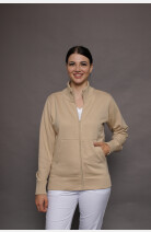 Stehkragenjacke carestin, Farbe: beige, Größe: XS