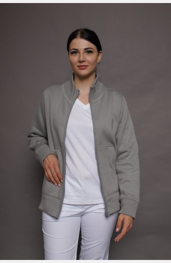 Stehkragenjacke carestin, Farbe: grau, Größe: XS