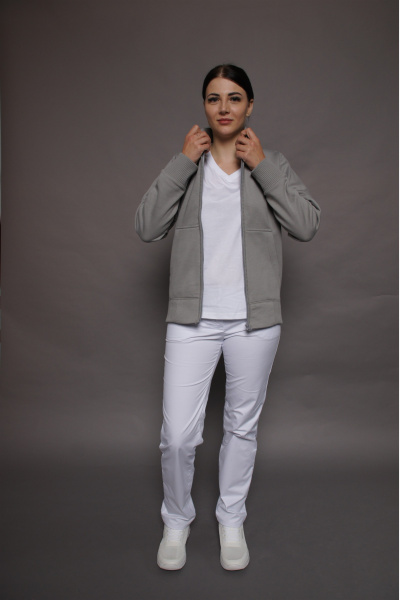 Stehkragenjacke carestin, Farbe: grau, Größe: XL