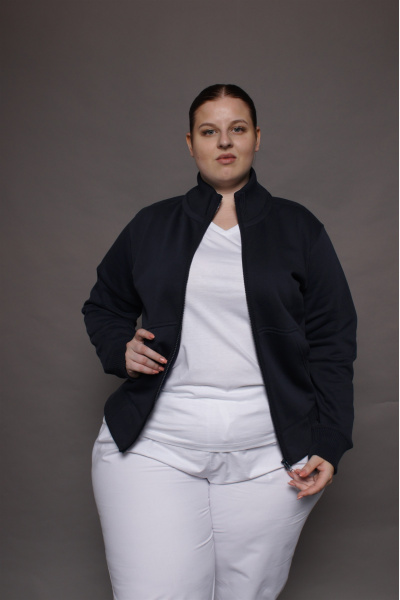 Stehkragenjacke / Sweat-Jacket, Farbe: schwarz / black,...