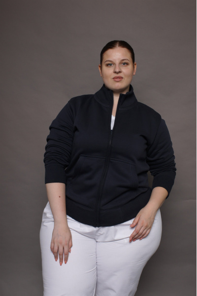 Stehkragenjacke / Sweat-Jacket, Farbe: schwarz / black,...