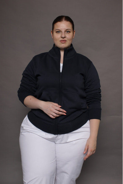 Stehkragenjacke / Sweat-Jacket, Farbe: schwarz / black, Größe: L
