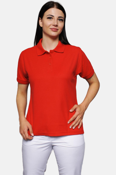 Poloshirt carestin, tailliert geschnitten, Farbe: rot,...
