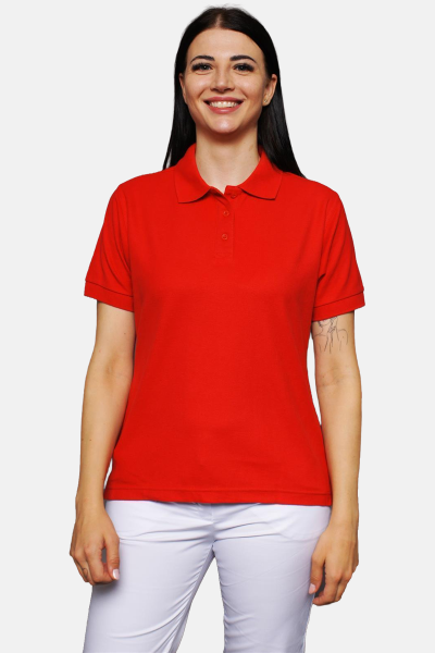 Poloshirt carestin, tailliert geschnitten, Farbe: rot, Größe: L