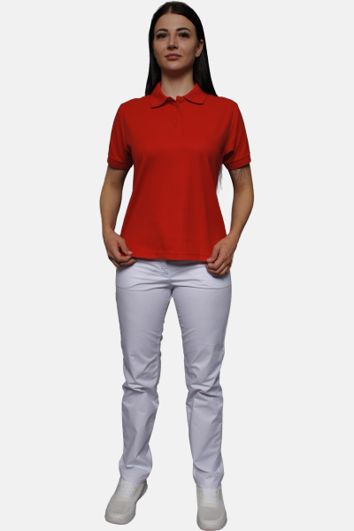 Poloshirt carestin, tailliert geschnitten, Farbe: rot, Größe: XL