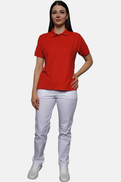 Poloshirt carestin, tailliert geschnitten, Farbe: rot, Größe: XL