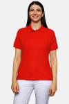 Poloshirt carestin, tailliert geschnitten, Farbe: rot, Größe: XL