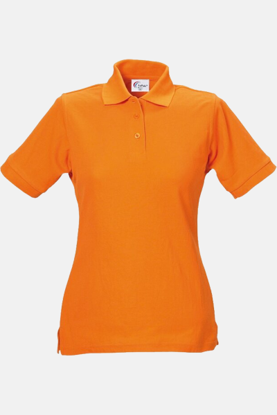 Poloshirt carestin, tailliert geschnitten, Farbe: orange, Größe: XS