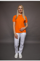 Poloshirt carestin, tailliert geschnitten, Farbe: orange, Größe: XS