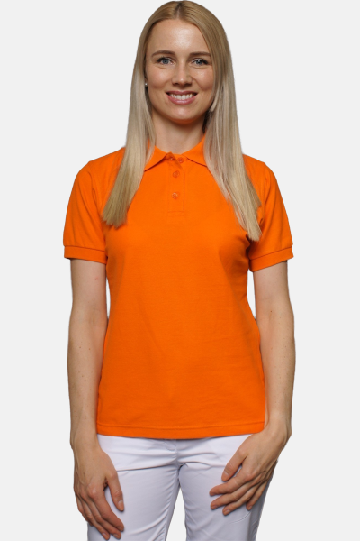 Poloshirt carestin, tailliert geschnitten, Farbe: orange,...