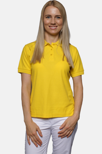 Poloshirt carestin, tailliert geschnitten, Farbe: gelb,...