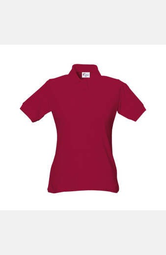 Poloshirt carestin, tailliert geschnitten, Farbe: bordeaux, Größe: XS