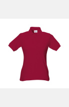 Poloshirt carestin, tailliert geschnitten, Farbe: bordeaux, Größe: XS