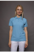 Poloshirt carestin, tailliert geschnitten, Farbe: hellblau, Größe: XS