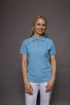 Poloshirt carestin, tailliert geschnitten, Farbe: hellblau, Größe: S
