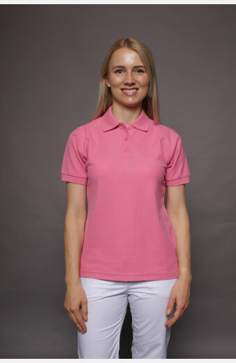 Poloshirt carestin, tailliert geschnitten, Farbe: pink, Größe: XS