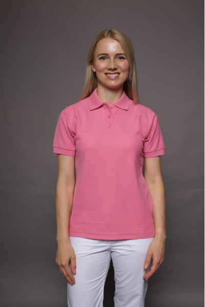 Poloshirt carestin, tailliert geschnitten, Farbe: pink,...