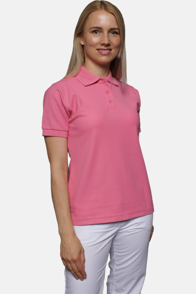 Poloshirt carestin, tailliert geschnitten, Farbe: pink, Größe: L