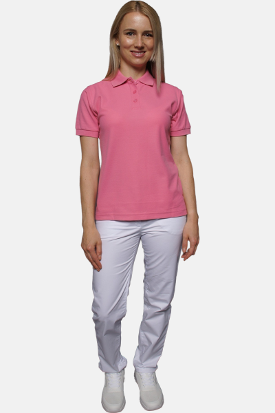 Poloshirt carestin, tailliert geschnitten, Farbe: pink, Größe: L