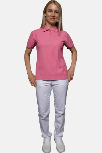 Poloshirt carestin, tailliert geschnitten, Farbe: pink, Größe: L