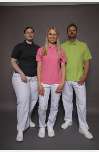 Poloshirt carestin, gerade geschnitten, Farbe: pink,...