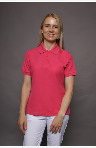 Poloshirt carestin, tailliert geschnitten, Farbe: fuchsia, Größe: XS