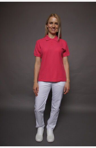 Poloshirt carestin, tailliert geschnitten, Farbe: fuchsia, Größe: XS