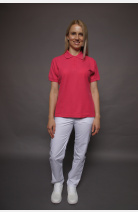 Poloshirt carestin, tailliert geschnitten, Farbe: fuchsia, Größe: XS