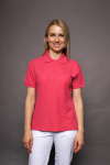 Poloshirt carestin, tailliert geschnitten, Farbe: fuchsia, Größe: S