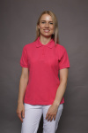 Poloshirt carestin, tailliert geschnitten, Farbe: fuchsia, Größe: S