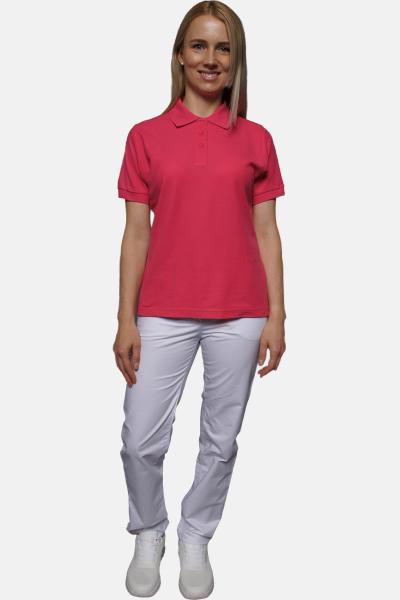 Poloshirt carestin, tailliert geschnitten, Farbe: fuchsia, Größe: XL