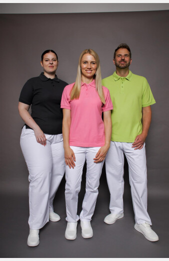 Poloshirt carestin, gerade geschnitten, Farbe: fuchsia,...