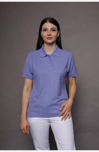 Poloshirt carestin, tailliert geschnitten, Farbe: lila, Größe: XS