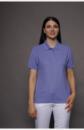 Poloshirt carestin, tailliert geschnitten, Farbe: lila, Größe: XS