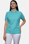 Poloshirt carestin, tailliert geschnitten, Farbe: türkis, Größe: XS