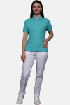 Poloshirt carestin, tailliert geschnitten, Farbe: türkis, Größe: XS