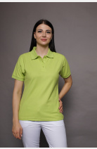 Poloshirt carestin, tailliert geschnitten, Farbe: apfelgrün, Größe: XS