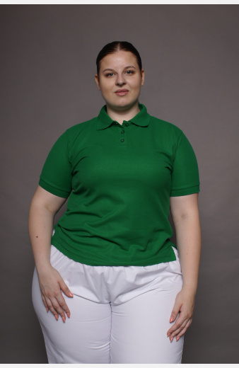 Poloshirt carestin, tailliert geschnitten, Farbe: grün, Größe: 5XL