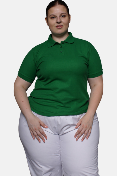 Poloshirt carestin, tailliert geschnitten, Farbe: grün, Größe: 5XL