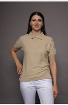 Poloshirt carestin, tailliert geschnitten, Farbe: beige, Größe: XS