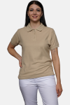 Poloshirt carestin, tailliert geschnitten, Farbe: beige, Größe: XS