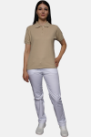 Poloshirt carestin, tailliert geschnitten, Farbe: beige, Größe: XS