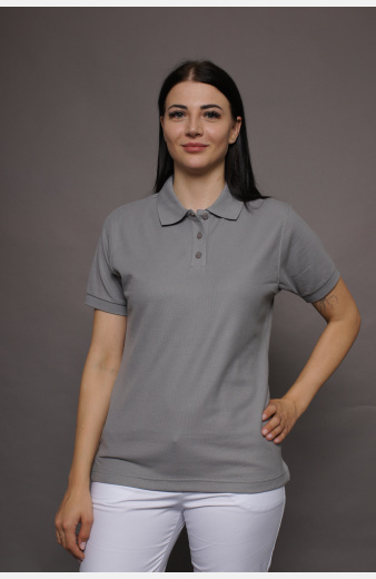 Poloshirt carestin, gerade geschnitten, Farbe: grau, Größe: XS