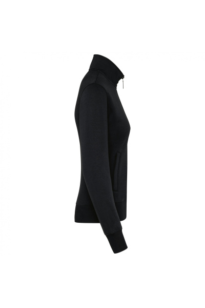 Sweatshirtjacke Michaela, tailliert geschnitten, Farbe: schwarz, Größe: L