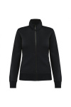 Sweatshirtjacke Michaela, tailliert geschnitten, Farbe: schwarz, Größe: L