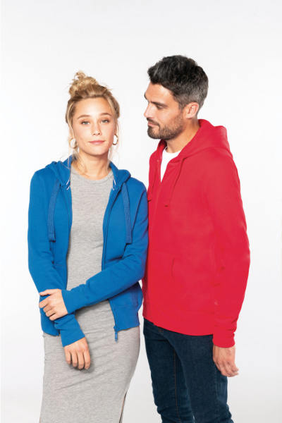 Kapuzensweatshirtjacke Andrea, gerade geschnitten, Farbe: rot, Größe: XS