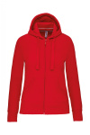 Kapuzensweatshirtjacke Andrea, tailliert geschnitten, Farbe: rot, Größe: XXL