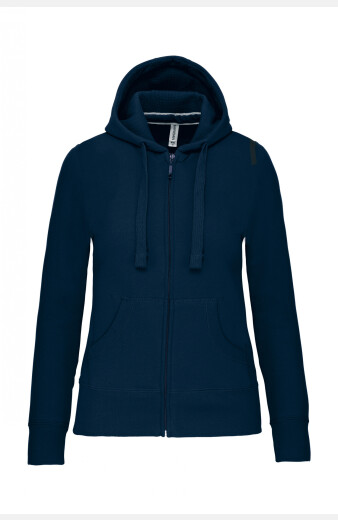 Kapuzensweatshirtjacke Andrea, tailliert geschnitten, Farbe: navy, Größe: XS